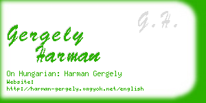 gergely harman business card